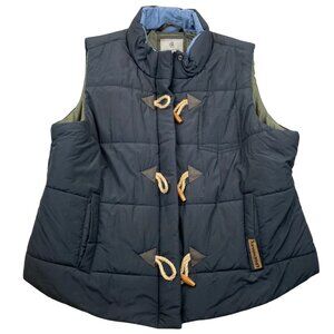 Legendary Whitetails Women's Black Quilted Vest XL With Toggle Closures